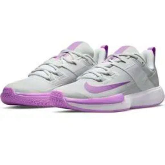 Nike Women's Court Vapor Lite Court DC3431-024 White/Purple SZ 10/8.5 Men’s - Picture 1 of 5